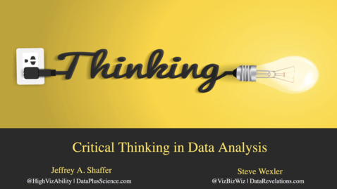 Thumbnail for Critically Thinking in Data Analysis Part 2