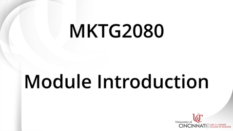 Thumbnail for MKTG2080 Module 11 Introduction