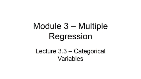 Thumbnail for BANA2082 White L3.3 Categorical Variables