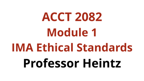 Thumbnail for IMA Ethical Standards Example