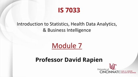 Thumbnail for IS7033 Module 7 Introduction