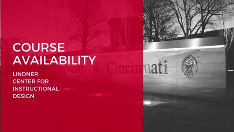 Thumbnail for Course Availability