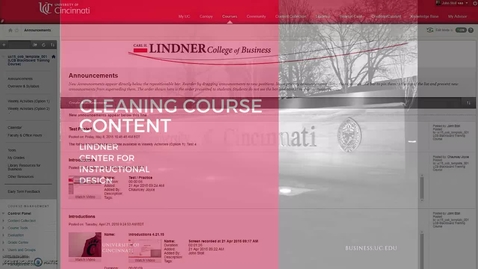 Thumbnail for Cleaning Course Content