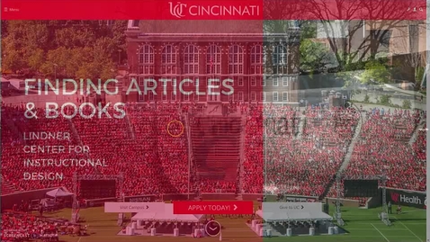 Thumbnail for Finding Articles and Books