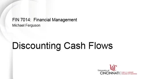 Thumbnail for Discounting Cash Flows