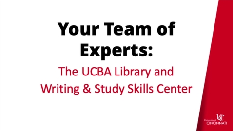 Thumbnail for Your UCBA Team of Experts