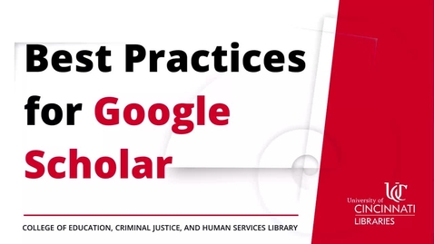 Thumbnail for Best Practices for Using Google Scholar
