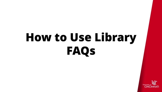 How to Use Library FAQs