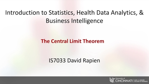 Thumbnail for IS7033 - Central Limit Theorem