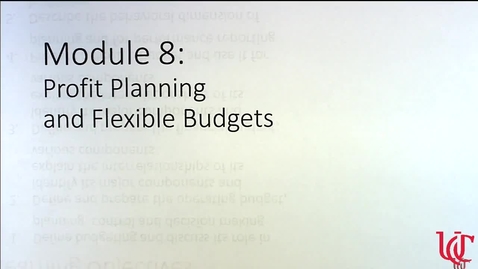 Thumbnail for ACCT2082 Module 8 Echo 360 Review