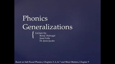 Thumbnail for LSLS 2005 Phonics Generalizations