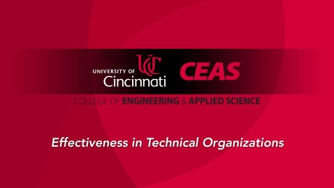 Thumbnail for Effectiveness in Technical Organizations - Task Relationship Model