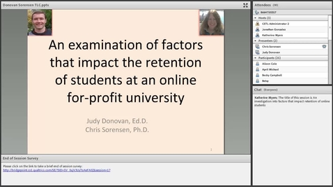 Thumbnail for An Investigation into Factors That Impact Retention of Online Students