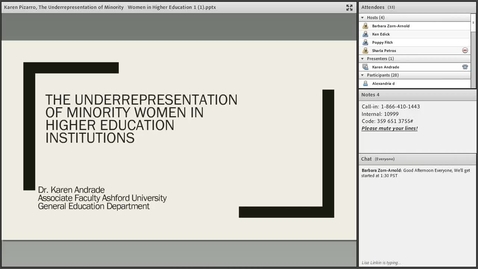 Thumbnail for entry Dr Karen Andrade Pizarro: The Underrepresentation of Minority Women in Higher Education Institutions