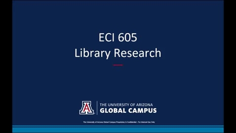 Thumbnail for ECI605 Library Research Webinar