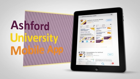 Thumbnail for entry GEN102 - Intro to Using the Ashford Mobile App