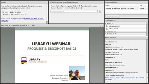Thumbnail for entry ProQuest and EBSCOhost Library Webinar