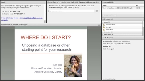 Thumbnail for Where do I start? Choosing a database or other starting points for your research