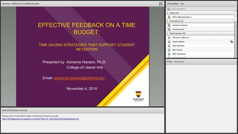 Thumbnail for entry Effective Feedback on a Time Budget: Time-Saving Strategies that Support Student Retention