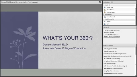 Thumbnail for Dr Denise Maxwell: What is Your Three-Sixty (360)?