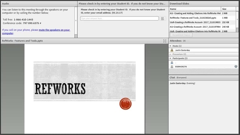 Thumbnail for RefWorks Library Webinar