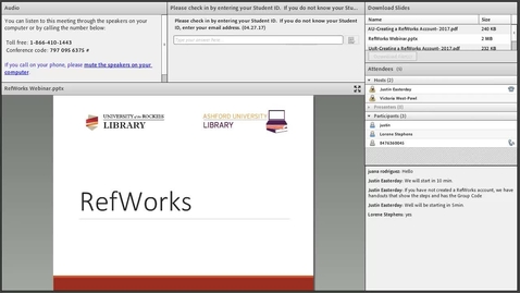 Thumbnail for RefWorks Library Webinar (edited)