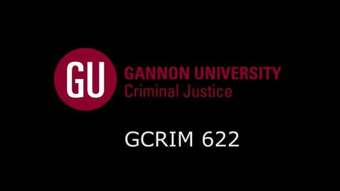 Thumbnail for GCRIM 622 Introduction to the course
