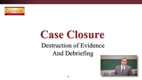 Thumbnail for MOOC Week 7 Part 3: Destruction of Evidence and Debriefing