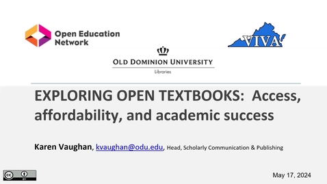 Thumbnail for Exploring Open Textbooks - May 17, 2024