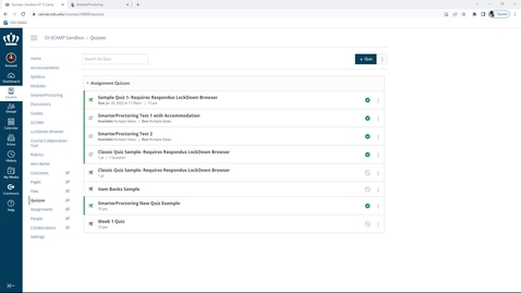 Thumbnail for SmarterProctoring Tutorial - New Quizzes Import