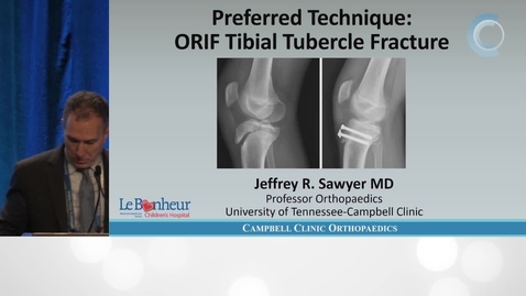 Thumbnail for entry ORIF of Tibial Tubercle Fracture