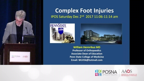 Thumbnail for Complex Foot Injuries