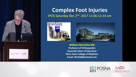 Thumbnail for entry Complex Foot Injuries