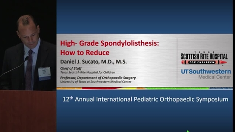 Thumbnail for entry High-Grade Spondylolisthesis: How to Reduce