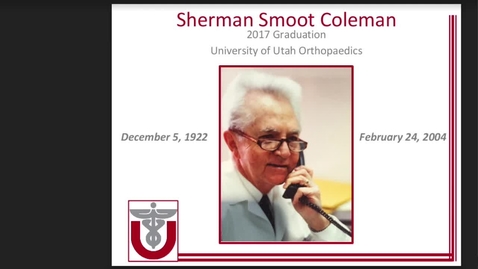 Thumbnail for entry Sherman Smoot Coleman, MD -  A Son's Review