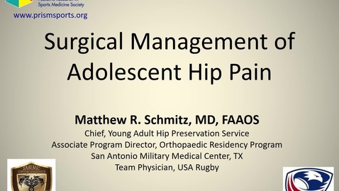 Thumbnail for entry Surgical Management of Adolescent Hip Pain