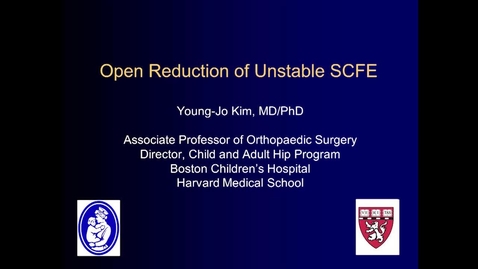 Thumbnail for entry Open Reduction of Unstable SCFE