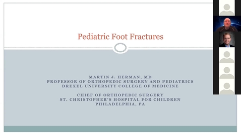 Thumbnail for entry Pediatric Foot Fractures