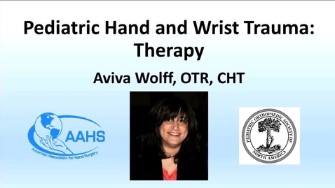 Thumbnail for Therapy Management of Pediatric Hand Fractures and Trauma