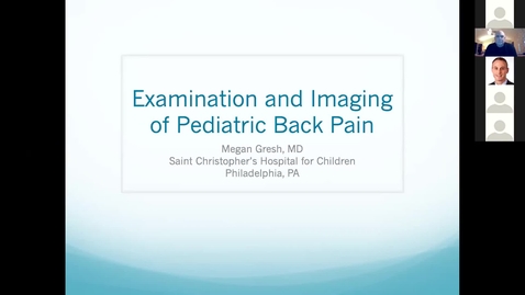 Thumbnail for Examination and Imaging of Pediatric Back Pain