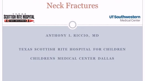 Thumbnail for Pediatric and Adolescent Femoral Neck Fractures
