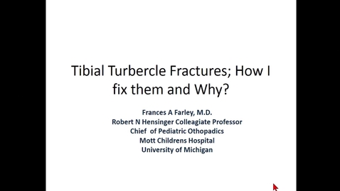 Thumbnail for Tibial Turbercle Fractures