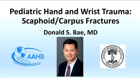 Thumbnail for entry Scaphoid/Carpus Fractures (Pediatric Hand and Wrist Trauma)