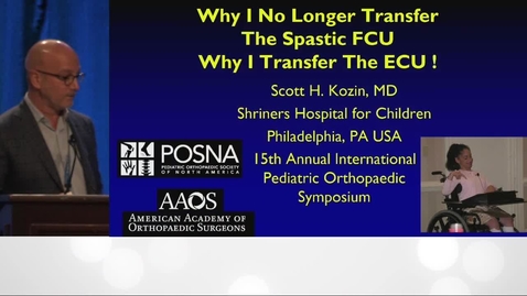 Thumbnail for FCU or ECU to ECRB Transfer for Cerebral Palsy