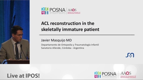 Thumbnail for entry ACL Reconstruction in the Skeletally Immature Patient