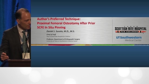 Thumbnail for Proximal Femoral Osteotomy After Prior SCFE in situ Pinning