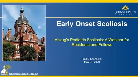 Thumbnail for Early Onset Scoliosis