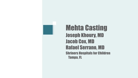 Thumbnail for entry Mehta Casting Technique