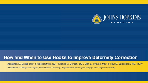 Thumbnail for entry How and When to Use Hooks to Improve Deformity Correction