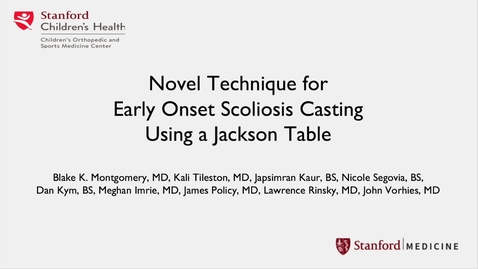 Thumbnail for Video Abstract 15: Technique for Elongation, Derotation, Flexion Casting Using a Modified Jackson Table